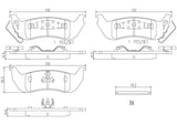 Brembo OE Prem NAO Ceramic Pads (Rear) - 03-11 Ford Crown Victoria/10-11 Ranger by Brembo P24137N-BRE