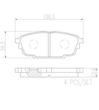 Brembo OE Prem NAO Ceramic Pads (Rear) - 01-03 Mazda Protege/02-03 Protege5 by Brembo P24142N-BRE