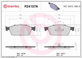 Brembo OE Prem NAO Ceramic Pads (Front) - 13-19 Ford Escape/13-18 Focus/15-19 Lincoln MKC by Brembo P24157N-BRE