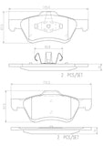 Brembo OE Prem NAO Ceramic Pads (Front) - 05-12 Ford Escape/01-05 Mazda Tribute by Brembo P24159N-BRE