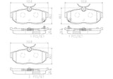 Brembo OE Prem NAO Ceramic Pads (Rear) - 11-14 Ford Mustang by Brembo P24170N-BRE