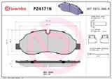 Brembo OE Ceramic Brake Pads (Front) - 15-23 Ford Transit-150/Transit-250/Transit-350/Transit-350 HD by Brembo P24171N-BRE