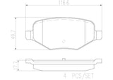 Brembo OE Prem NAO Ceramic Pads (Rear) - 11-14 Ford Edge/11-15 Lincoln MKX by Brembo P24172N-BRE