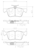 Brembo OE Prem NAO Ceramic Pads (Rear) - 16-22 Ford Edge/17-19 Escape/13-20 Fusion by Brembo P24175N-BRE