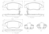 Brembo OE Prem NAO Ceramic Pads (Front) - 13-14 Acura ILX/93-95 Honda Civic/03-15 Civic by Brembo P28023N-BRE
