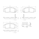Brembo OE Prem NAO Ceramic Pads (Front) - 97-99 Acura CL by Brembo P28026N-BRE