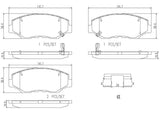 Brembo OE Prem NAO Ceramic Pads - 13-15 Acura ILX/12-21 Honda Civic/03-17 Accord by Brembo P28035N-BRE