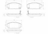 Brembo OE Prem NAO Ceramic Pads (Front) - 94-01 Acura Integra/94-95 Honda Civic by Brembo P28048N-BRE