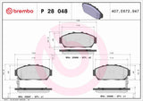 Brembo OE Prem LowMet Pads (Front) - 94-01 Acura Integra/94-95 Honda Civic by Brembo P28048-BRE