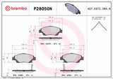 Brembo OE Prem NAO Ceramic Pads (Front) - 11-15 Honda CR-Z/09-13 Fit/15-20 Fit by Brembo P28050N-BRE