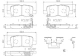 Brembo OE Prem NAO Ceramic Pads (Rear) - 01-06 Acura MDX/02-04 Honda Odyssey/03-08 Pilot by Brembo P28057N-BRE