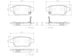 Brembo OE Prem NAO Ceramic Pads (Rear) - 09-14 Acura TL/06-14 Honda Ridgeline by Brembo P28067N-BRE