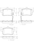Brembo OE Prem NAO Ceramic Pads (Rear) - 09-14 Acura TSX/08-17 Honda Accord by Brembo P28072N-BRE