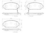 Brembo OE Prem NAO Ceramic Pads (Front) - 13-20 Honda Accord/16-18 HR-V by Brembo P28077N-BRE