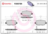 Brembo OE Prem NAO Ceramic Pads (Rear) - 08-12 Acura RL by Brembo P28078N-BRE