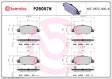 Brembo OE Prem NAO Ceramic Pads (Rear) - 17-19 Honda CR-V by Brembo P28097N-BRE