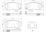 Brembo OE Prem NAO Ceramic Pads (Front) - 07-10 Hyundai Elantra/03-10 Sonata/03-08 Tiburon by Brembo P30018N-BRE
