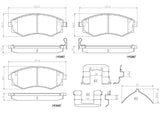 Brembo OE Prem NAO Ceramic Pads (Front) - 92-01 Hyundai Elantra/05-06 Elantra/95-04 Sonata by Brembo P30022N-BRE