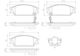 Brembo OE Prem NAO Ceramic Pads (Front) - 95-05 Hyundai Accent/90-94 Excel by Brembo P30024N-BRE
