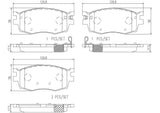 Brembo OE Prem NAO Ceramic Pads (Front) - 06-11 Hyundai Accent/Kia Rio/Rio5 by Brembo P30026N-BRE