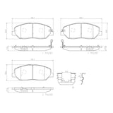Brembo OE Prem NAO Ceramic Pads (Front) - 07-08 Hyundai Entourage/13-18 Santa Fe by Brembo P30036N-BRE