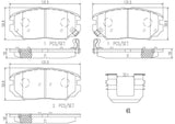 Brembo OE Prem NAO Ceramic Pads (Front) - 06-11 Hyundai Azera/06-10 Sonata/07-09 Kia Amanti by Brembo P30038N-BRE