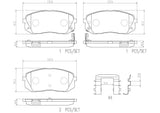 Brembo OE Prem NAO Ceramic Pads (Front) - 07-10 Kia Rondo by Brembo P30039N-BRE