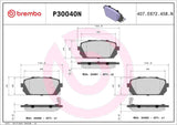 Brembo OE NAO Brake Pads (Rear) - 07-10 Kia Rondo by Brembo P30040N-BRE