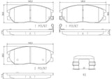 Brembo OE Prem NAO Ceramic Pads (Front) - 03-09 Kia Sorento by Brembo P30050N-BRE