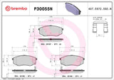 Brembo OE Prem NAO Ceramic Pads (Front) - 10-12 Hyundai Tucson/2011 Kia Sportage by Brembo P30055N-BRE