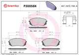 Brembo OE Prem NAO Ceramic Pads (Front) - 2015 Hyundai Sonata/10-17 Tucson by Brembo P30056N-BRE