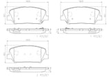 Brembo OE Prem NAO Ceramic Pads (Front) - 10-16 Hyundai Genesis Coupe/13-16 Veloster by Brembo P30065N-BRE