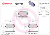 Brembo OE Prem NAO Ceramic Pads (Front) - 11-16 Hyundai Elantra by Brembo P30073N-BRE
