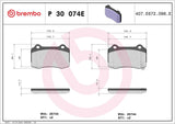 Brembo OE EVPads BrakePads - 12-21 Tesla S/16-21 X by Brembo P30074E-BRE