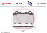 Brembo OE Prem LowMet Pads (Rear) - 12-21 Tesla S/16-21 X/12-15 Jeep Grand Cherokee by Brembo P30074-BRE