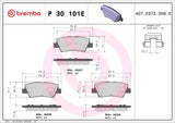 Brembo OE Brake EV Pads (Rear) - 19-21 Hyundai Kona Electric/17-19 Kia Soul EV Pad by Brembo P30101E-BRE