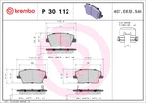 Brembo OE Prem LowMet Pads (Rear) - 19-20 Hyundai Veloster N by Brembo P30112-BRE