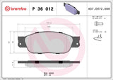 Brembo OE Prem LowMet Pads (Front) - 02-05 Ford Thunderbird/00-02 Jaguar S-Type by Brembo P36012-BRE