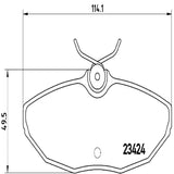 Brembo OE Prem LowMet Pads (Rear) - 02-05 Ford Thunderbird/00-05 Jaguar S-Type by Brembo P36013-BRE