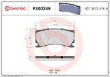 Brembo OE Prem NAO Ceramic Pads (Rear) - 08-09 Jaguar XKR by Brembo P36024N-BRE