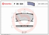 Brembo OE Prem LowMet Pads (Rear) - 08-09 Jaguar XKR by Brembo P36024-BRE