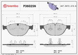 Brembo OE Prem NAO Ceramic Pads - 10-15 Jaguar XF by Brembo P36025N-BRE