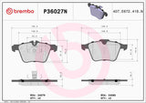 Brembo OE Prem NAO Ceramic Pads (Front) - 06-08 Jaguar S-Type by Brembo P36027N-BRE