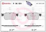 Brembo OE Prem LowMet Pads (Front) - 17-20 Jaguar F-Pace/19-20 I-Pace/17-20 XE by Brembo P36031-BRE
