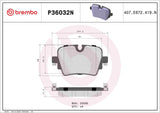 Brembo OE Prem NAO Ceramic Pads (Rear) - 14-21 Jaguar F- Type/16-19 Xj by Brembo P36032N-BRE