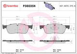 Brembo OE Prem NAO Ceramic Pads (Front) - 17-19 Jaguar F-Pace/XE/XF by Brembo P36035N-BRE