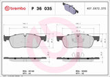 Brembo OE Prem LowMet Pads (Front) - 17-20 Jaguar F-Pace/XE/XF/18-20 Range Rover Velar by Brembo P36035-BRE