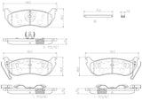 Brembo OE Prem NAO Ceramic Pads (Rear) - 04-07 Jeep Liberty/04-06 Wrangler by Brembo P37009N-BRE