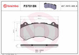 Brembo OE Prem NAO Ceramic Pads (Front) - 09-18 Nissan GT-R/10-15 Dodge Challenger/Charger by Brembo P37018N-BRE