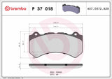 Brembo OE Prem LowMet Pads (Front) - 09-18 Nissan GT-R/15-19 Chevy Corvette/09-15 CTS by Brembo P37018-BRE